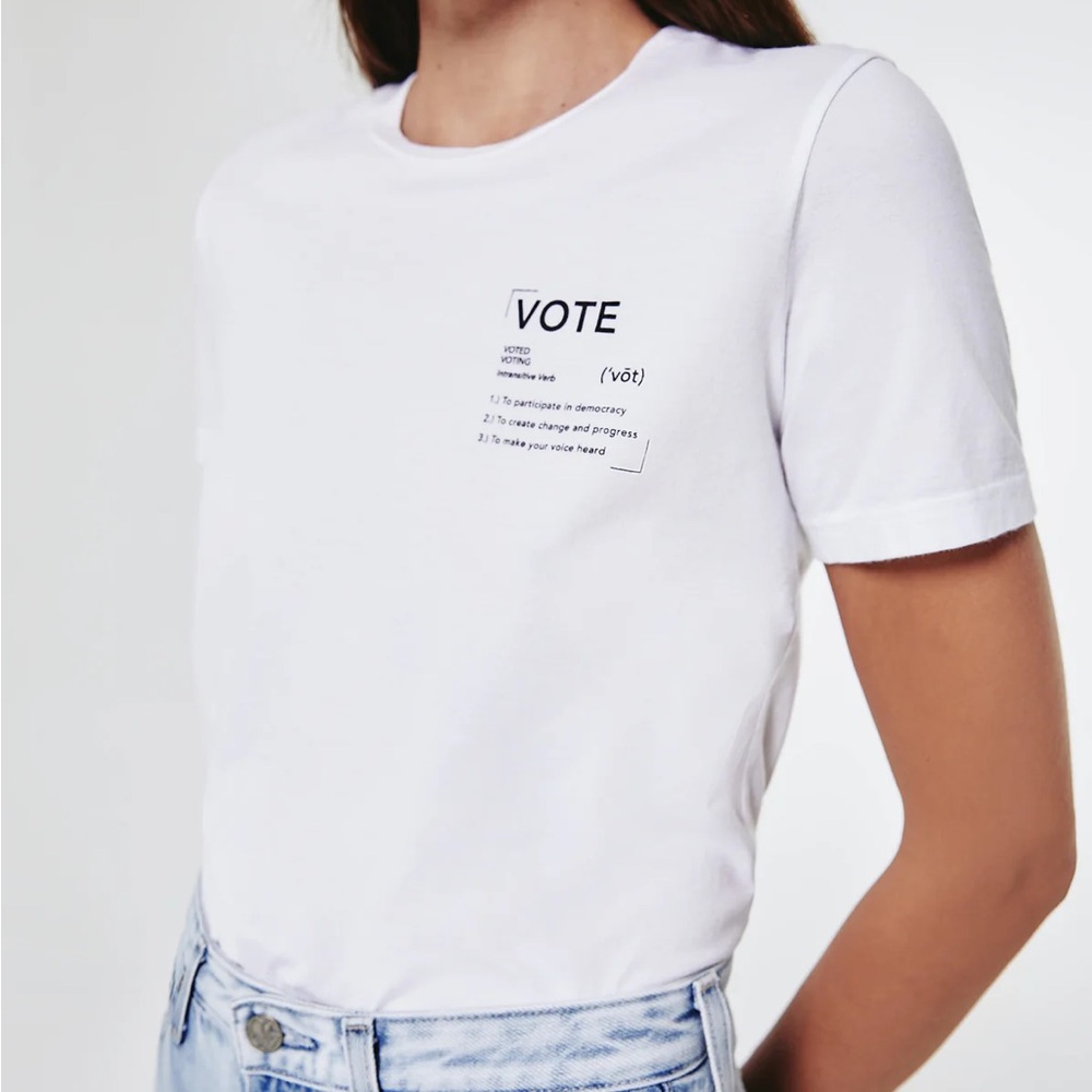 Ag Adriano Goldschmied White Vote Print Tee